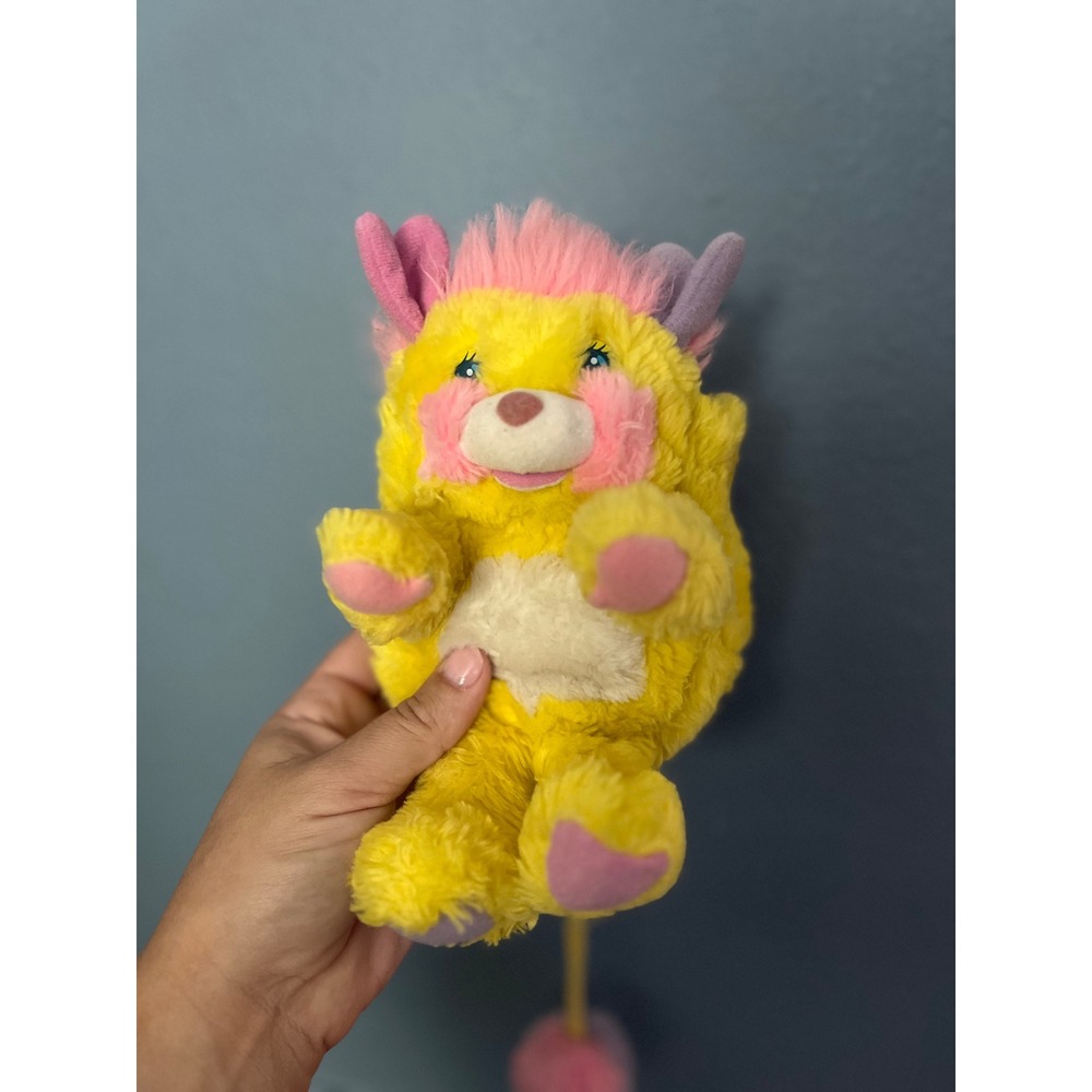 Vintage Popples Yellow Pink Purple Transforming Plush Stuffed Animal Toy 8 inch - Picture 5 of 6